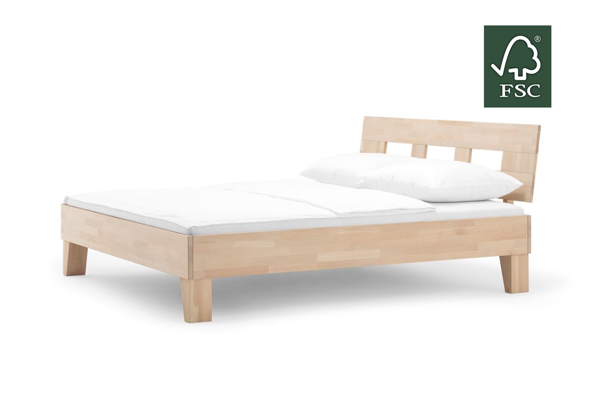 Stamboom Hardheid Grommen 2 persoons houten bed Lucas | Slaapkamerweb