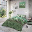 Dekbedovertrek Jungle Groen op bed