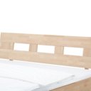 Detail hoofdbord houten bed Lucas natuur beuken geolied