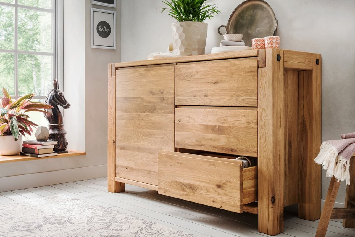 Wild eiken combi commode