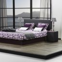 Waterbed Drops lederlook zwart