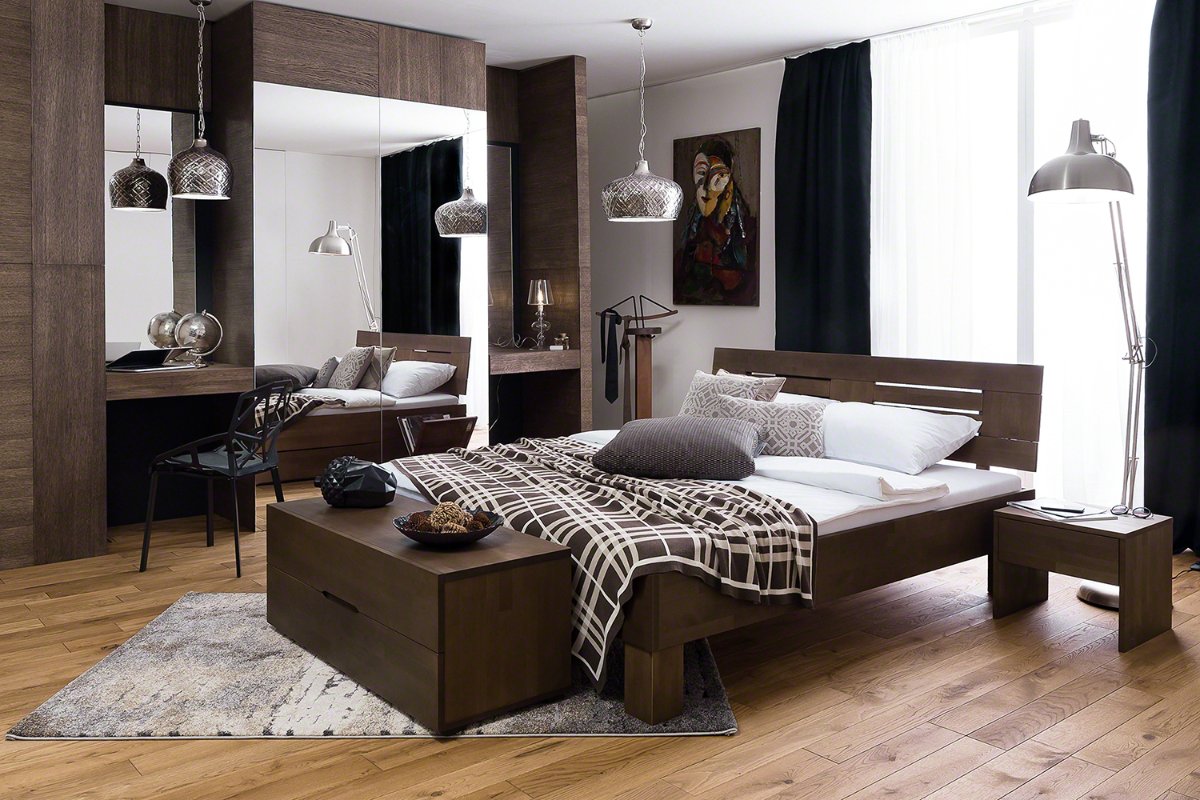 Houten bed Luuk wenge gebeitst