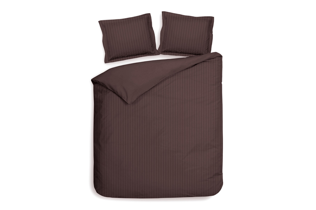 Dekbedovertrek Uni Linea Warm bruin