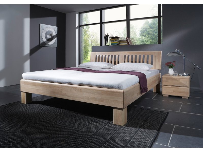 Houten bed Job wild eiken geolied