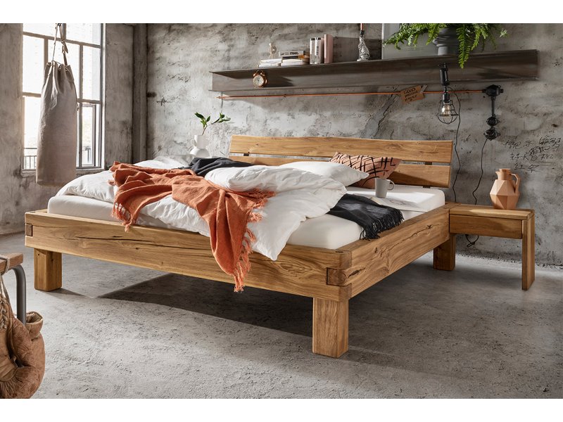 Robuust houten balkenbed Jefferson