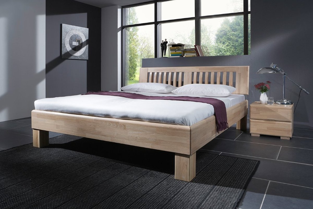 Houten bed Job wild eiken geolied