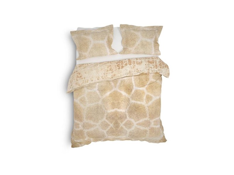 1 persoons, 2 persoons,Lits-jumeaux en Lits-jumeaux XL dekbedovertrek katoen 2 kanten Giraffe huid print