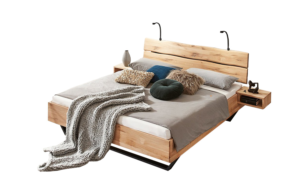 tweepersoons houten bed sula slaapkamerweb