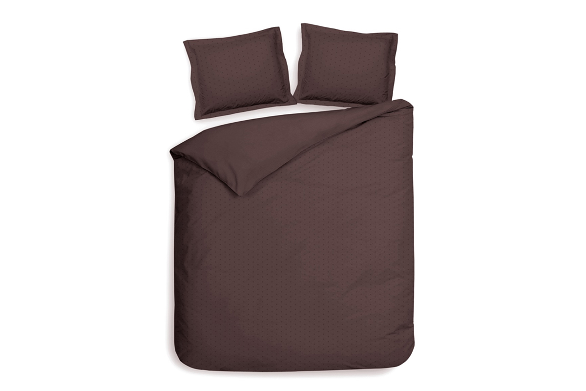 Dekbedovertrek Uni Stippen Taupe