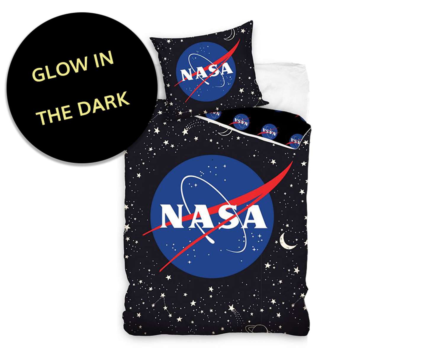 Kinder dekbedovertrek NASA Glow In The Dark voorkant