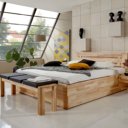 Houten bed Multi kern beuken geolied met hoofdbord Teun en grote laden