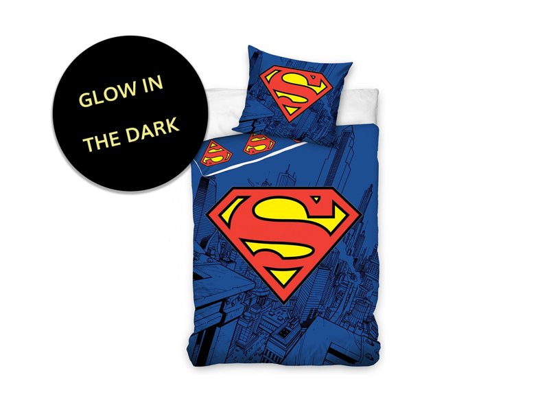 Kinder dekbedovertrek Superman Glow In The Dark
