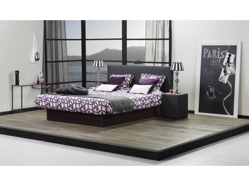 Waterbed Drops lederlook zwart