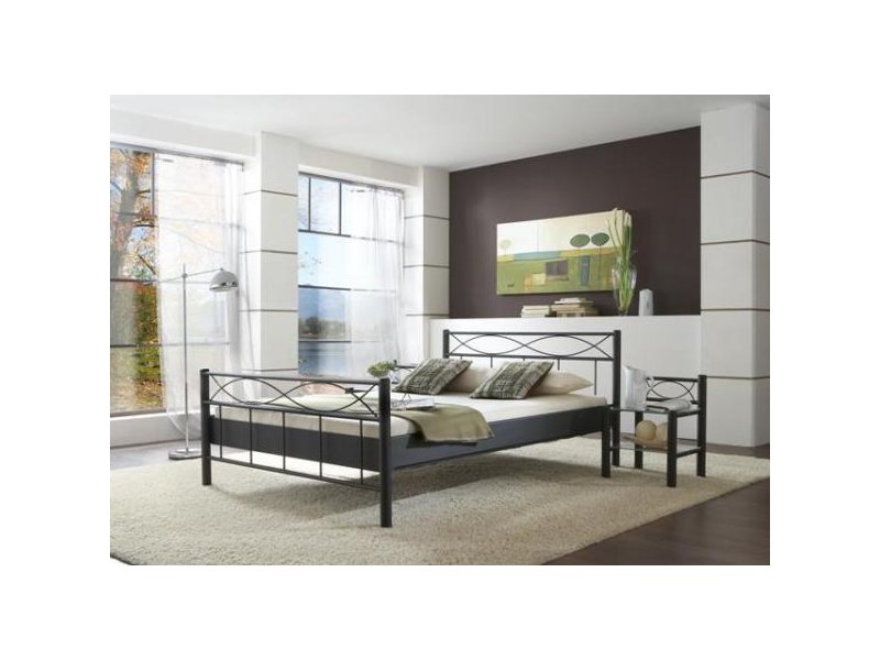 Tweepersoons metalen bed Lotus