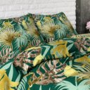 Dekbedovertrek Panter in botanisch patroon kussens