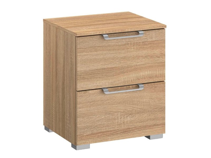 Wild eiken nachtkastje 2 laden smal