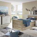 Wild eiken kleurig bed Mio plus
