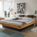 Eiken balkenbed met laden