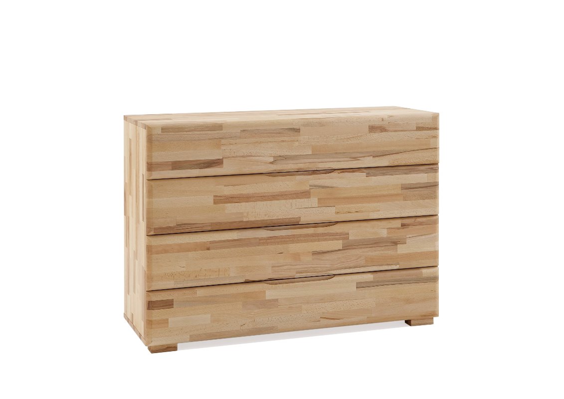 Luxe massief houten commode met softclose laden, te combineren met houten ons assortiment Slaapkamerweb