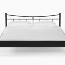 Metalen bed met laag voeteneind