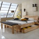 Houten bed Multi met hoofdbord Teun en bedlade