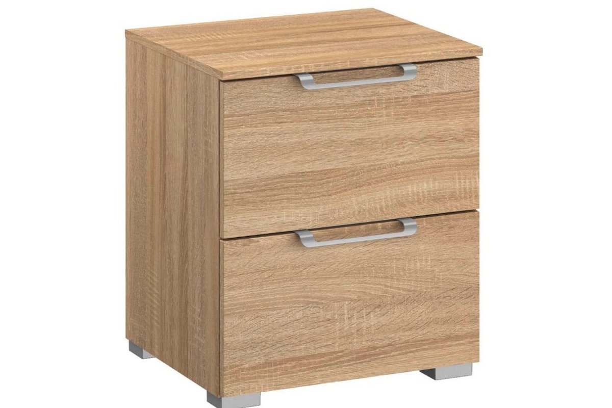 Wild eiken nachtkastje 2 laden smal