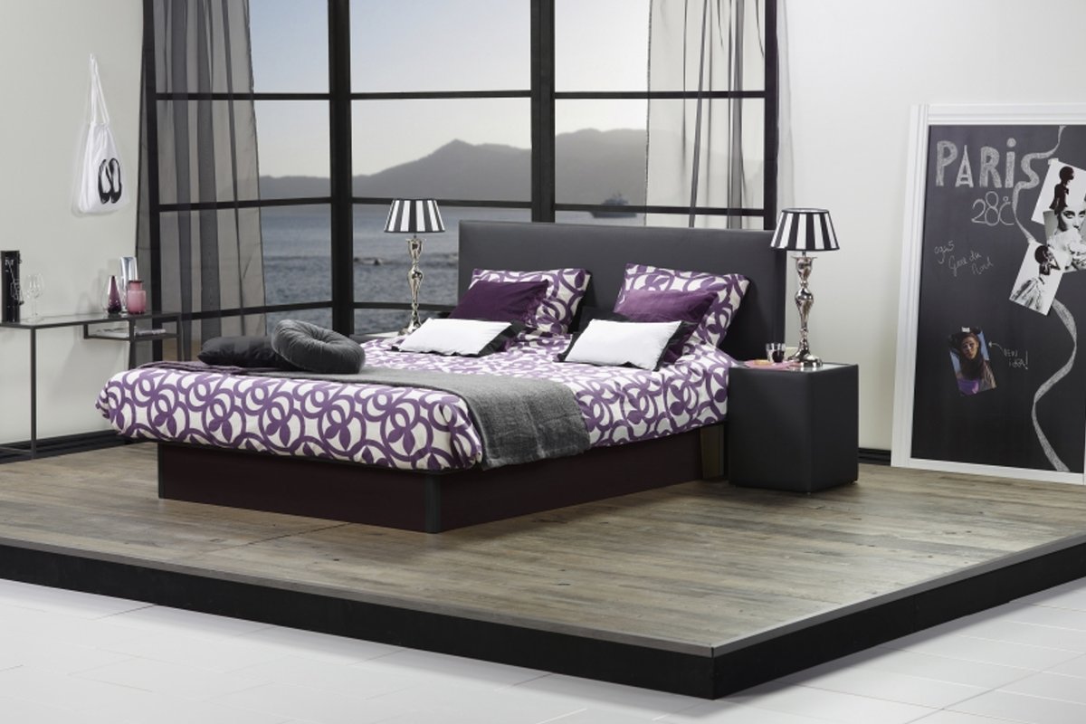 Waterbed Drops lederlook zwart