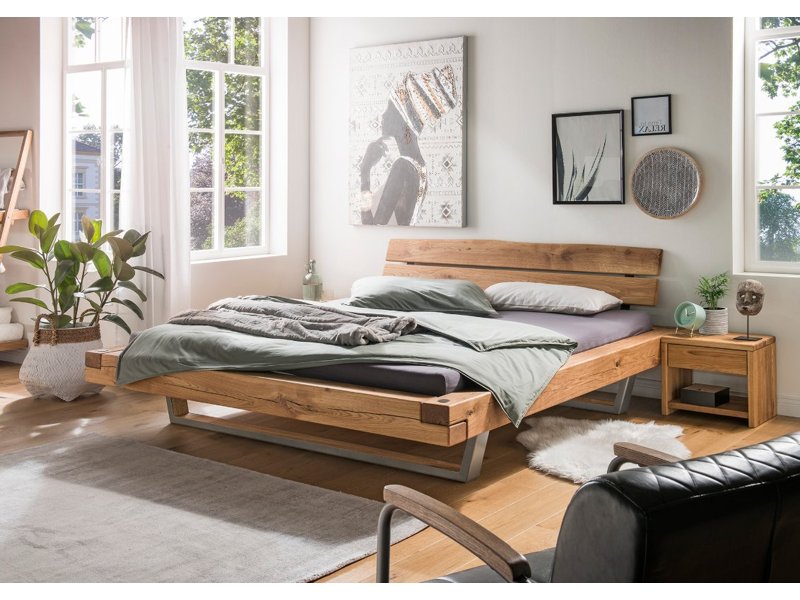 Massief eiken balken bed