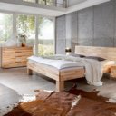 Massief houten bed kern beuken geolied met gesloten hoofdbord