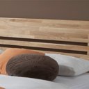 Detail houten bed wild eiken geolied