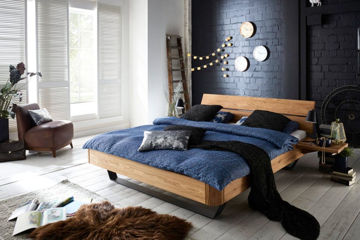 Massief houten bed eiken geolied