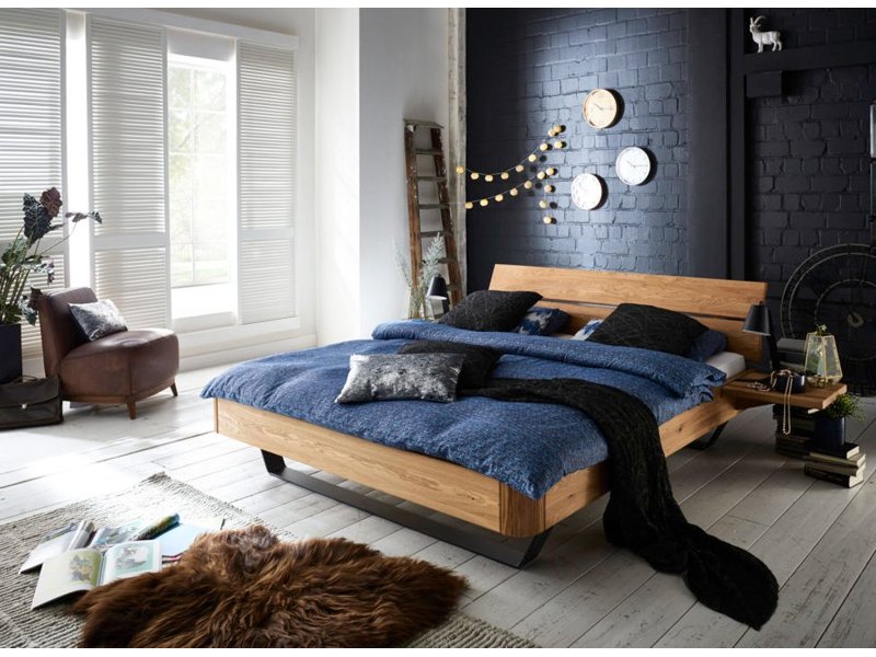 Massief houten bed eiken geolied