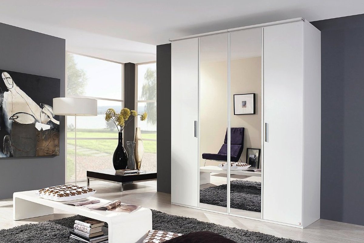 Draaideurkast Royal Modern alpine wit met 2 spiegels