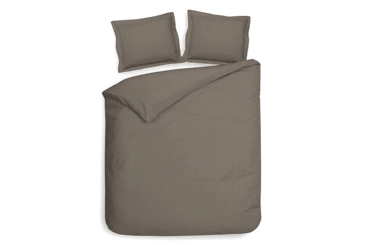 Dekbedovertrek Uni Stippen Taupe