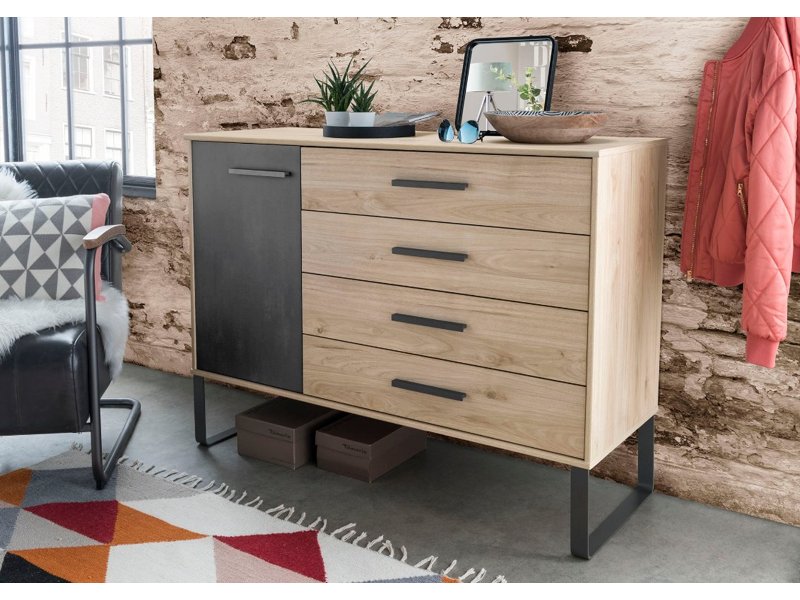 Combicommode Comfort Industrial met deur en 4 laden