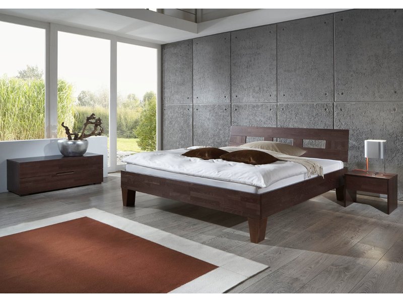 Houten bed Lucas wenge gebeitst