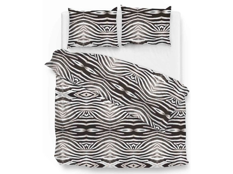 1 persoons, 2 persoons,Lits-jumeaux en Lits-jumeaux XL dekbedovertrek katoen zwart wit zebra