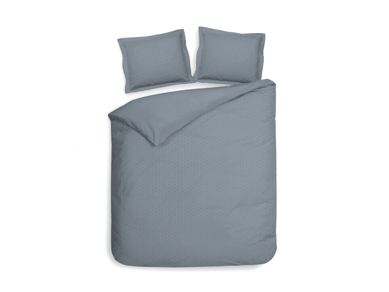 Dekbedovertrek Uni Stippen Blauw Grijs