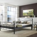 Tweepersoons metalen bed Lotus