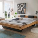 Houten balkenbed voor twee personen