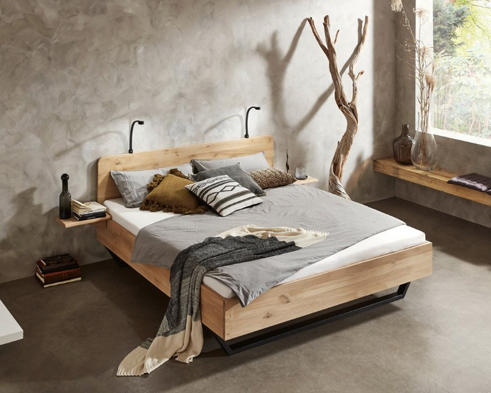 tweepersoons houten bed funen slaapkamerweb