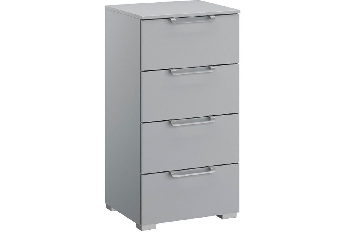 Zijde grijs ladenconsole met 4 laden