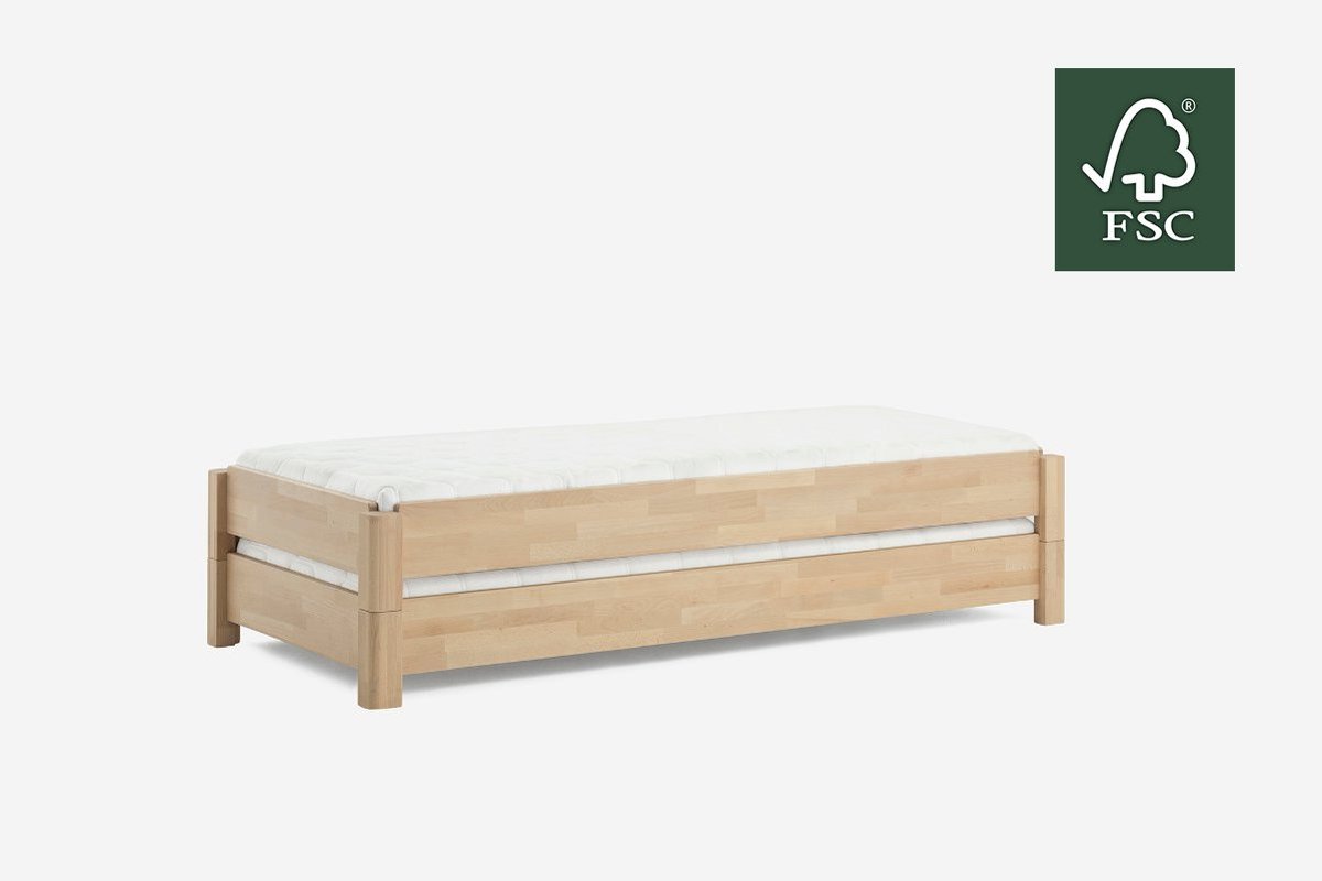 Houten stapelbed