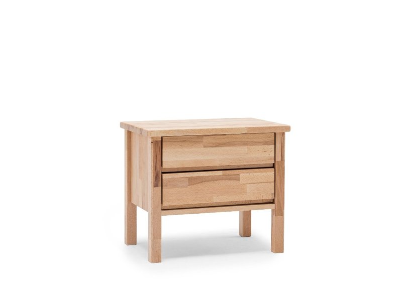 Massief houten nachtkastje kern beuken geolied