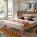 Wild eiken houten bed Gijs