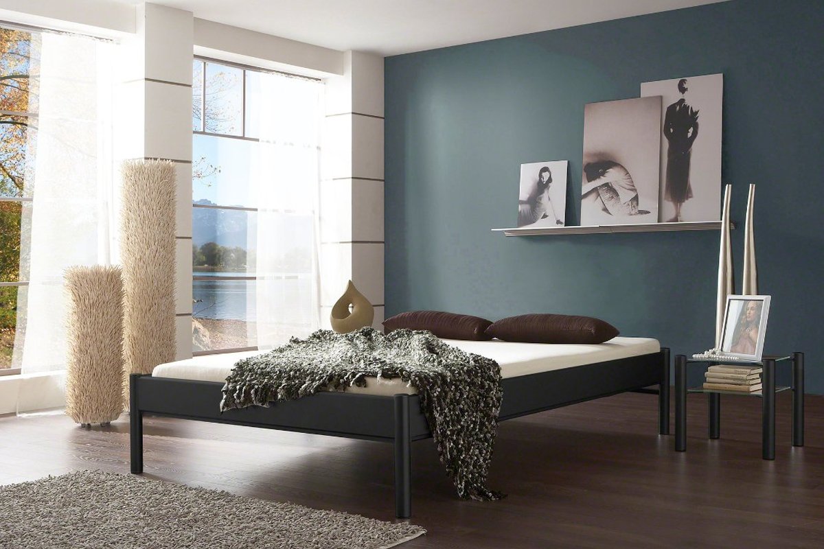 Metalen bed Simone zwart