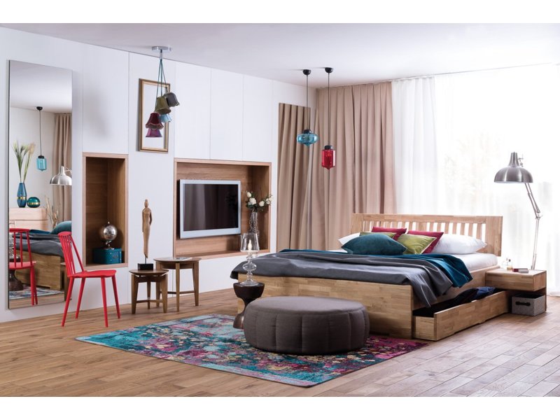 Houten bed Multi zonder hoofdbord kern beuken geolied