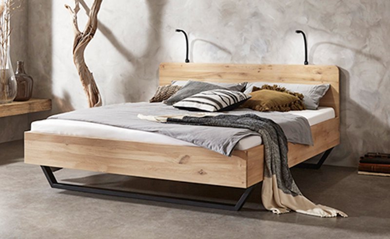 tweepersoons houten bed funen slaapkamerweb