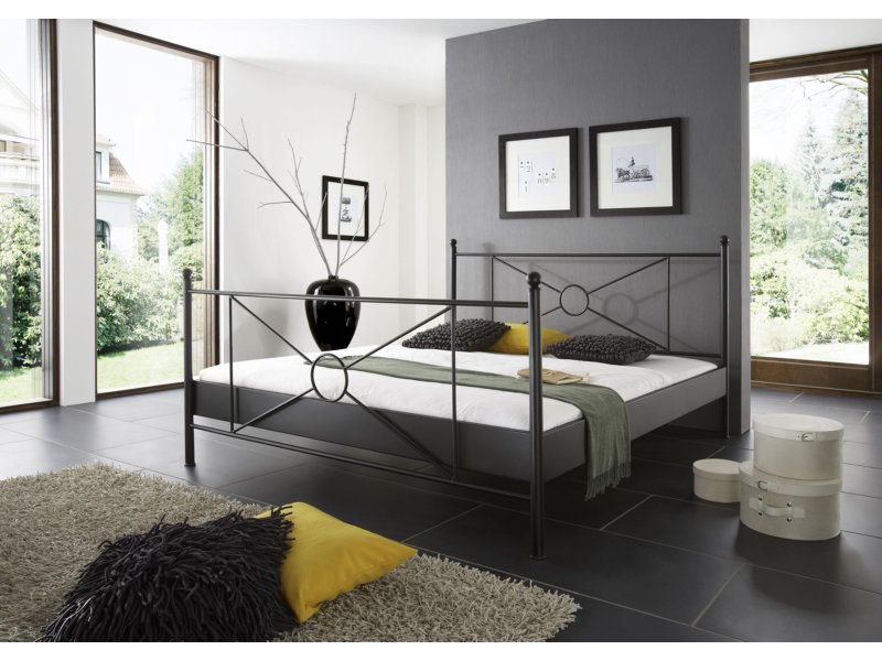 Metalen bed Dico Monza mat zwart
