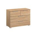 Ladenkast met 2 smalle en 2 brede laden wild eiken